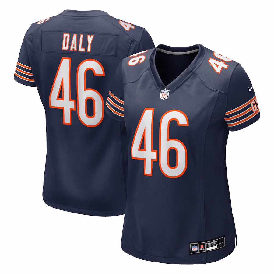 Women's Chicago Bears Scott Daly Nike Navy Team Game Jersey - U-jersey
