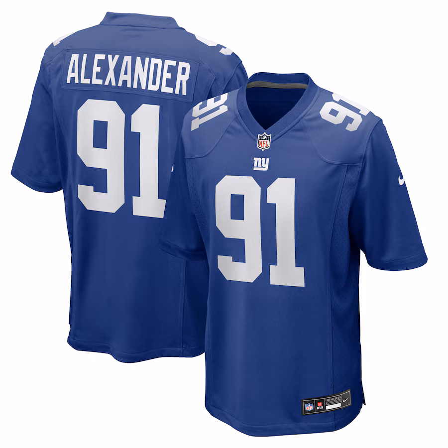 Men's New York Giants Darius Alexander Nike Royal Team Game Jersey - U-jersey