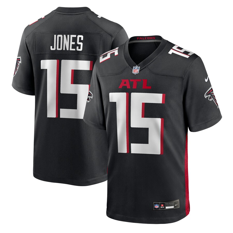 Men's Atlanta Falcons Emory Jones Nike Black Team Game Jersey - U-jersey