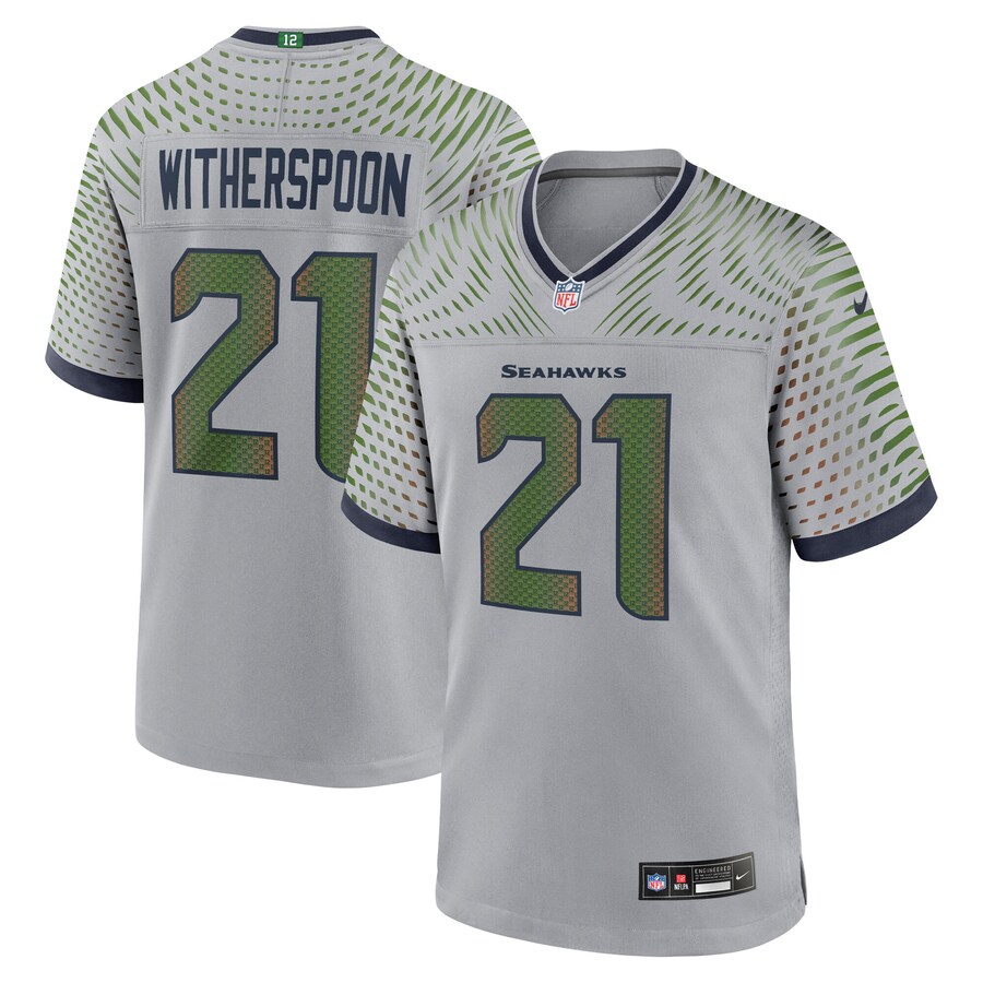 Men's Seattle Seahawks Devon Witherspoon Nike Wolf Gray 2025 Rivalries Collection Game Jersey - U-jersey