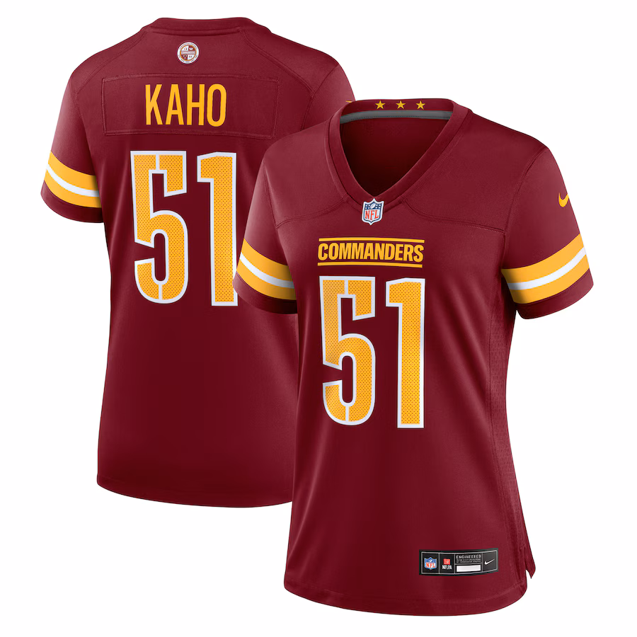 Women's Washington Commanders Ale Kaho Nike Burgundy Team Game Jersey - U-jersey