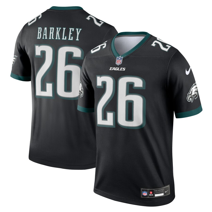 Men's Philadelphia Eagles Saquon Barkley Nike Black Legend Player Performance Top - U-jersey