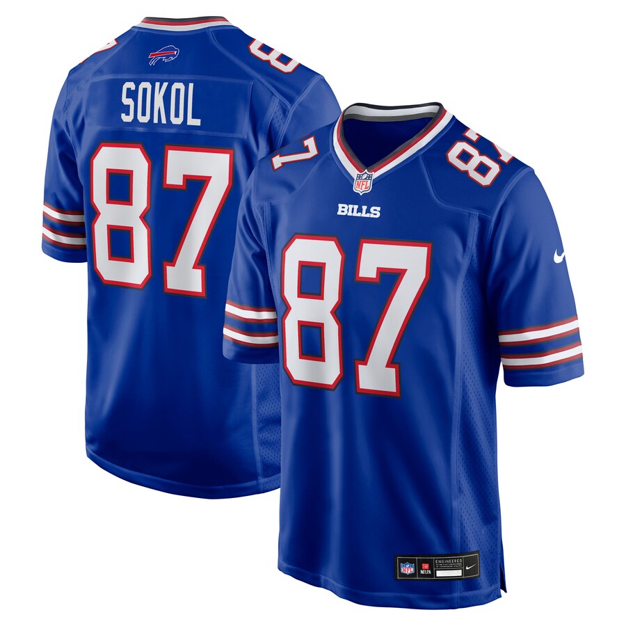 Men's Buffalo Bills Matt Sokol Nike Royal Team Game Jersey - U-jersey