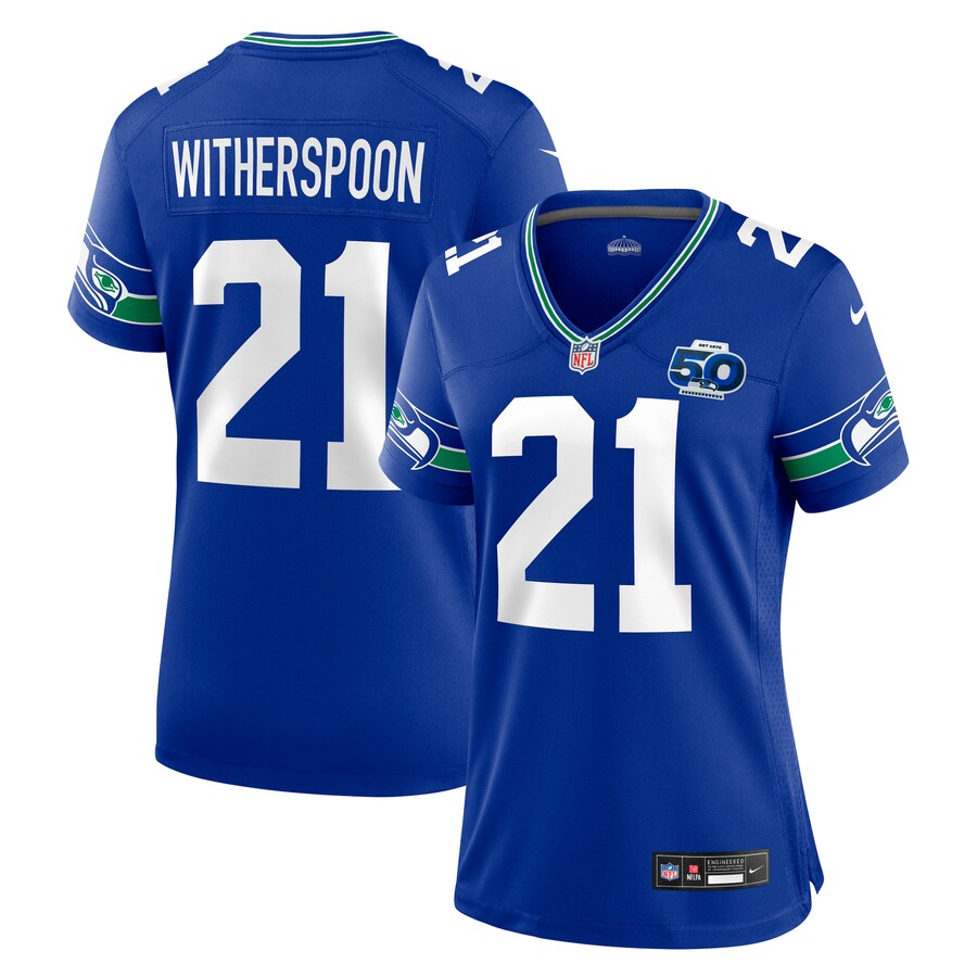 Women's Seattle Seahawks Devon Witherspoon Nike Royal Alternate 2 50th Season Game Jersey - U-jersey