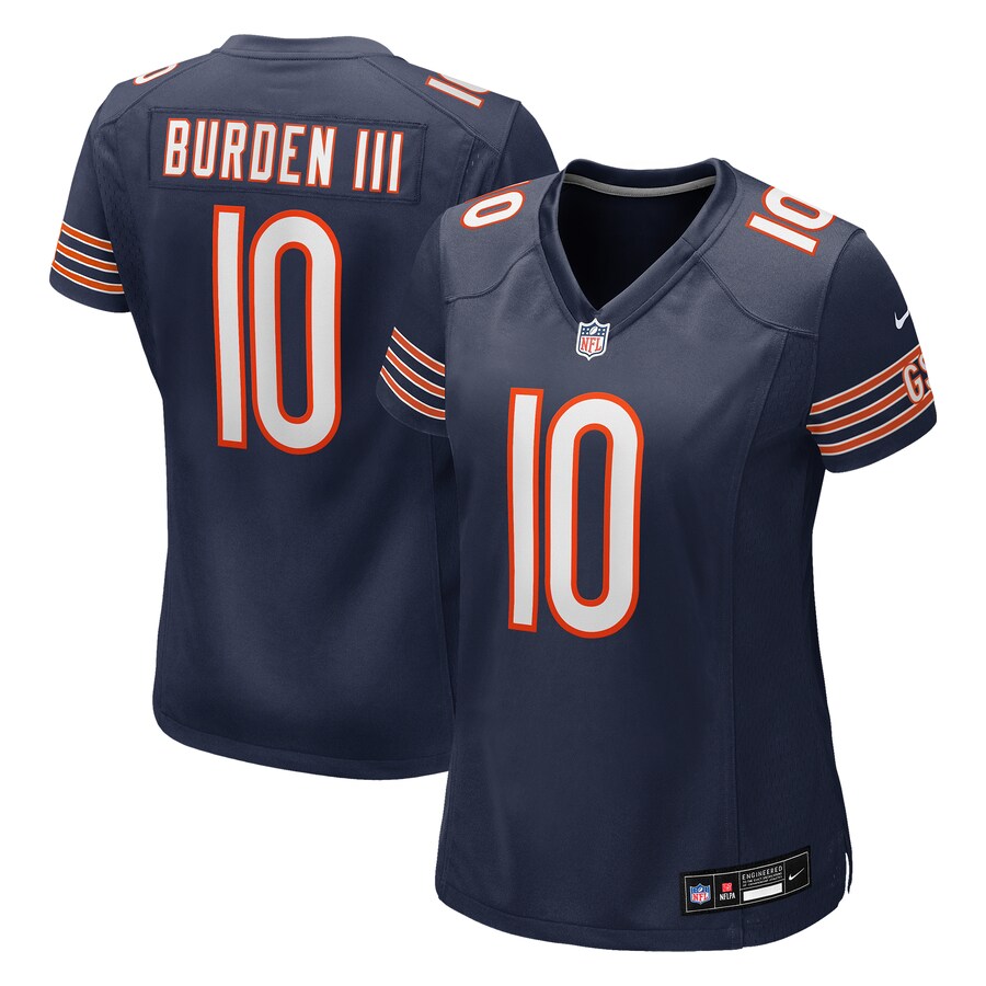 Women's Chicago Bears Luther Burden III Nike Navy Team Game Jersey - U-jersey