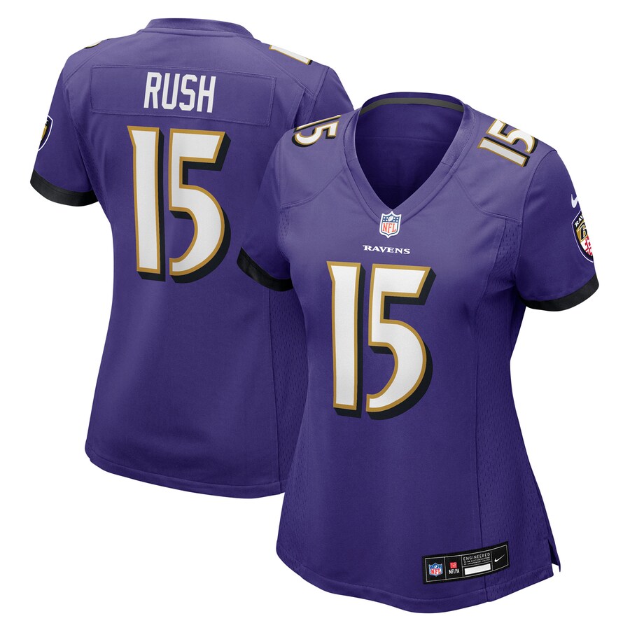 Women's Baltimore Ravens Cooper Rush Nike Purple Team Game Jersey - U-jersey