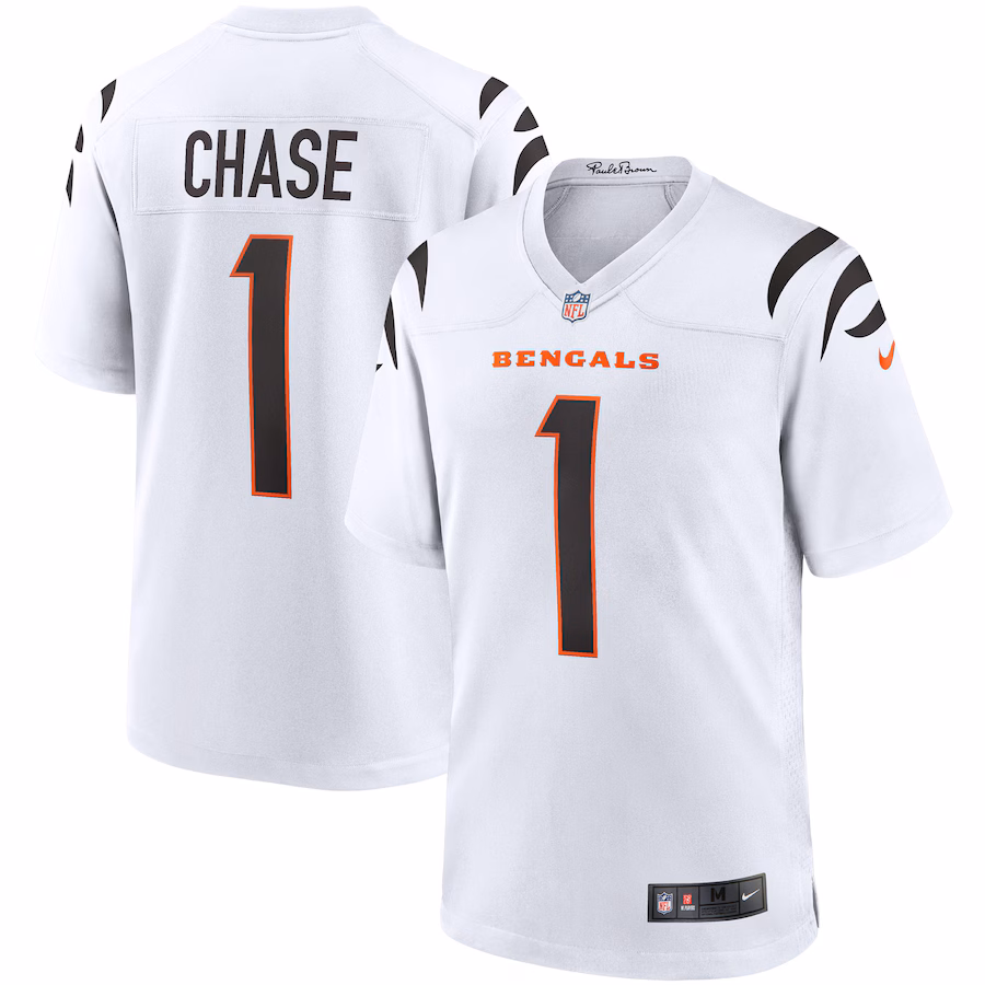 Men's Cincinnati Bengals Ja'Marr Chase Nike White Game Jersey - U-jersey