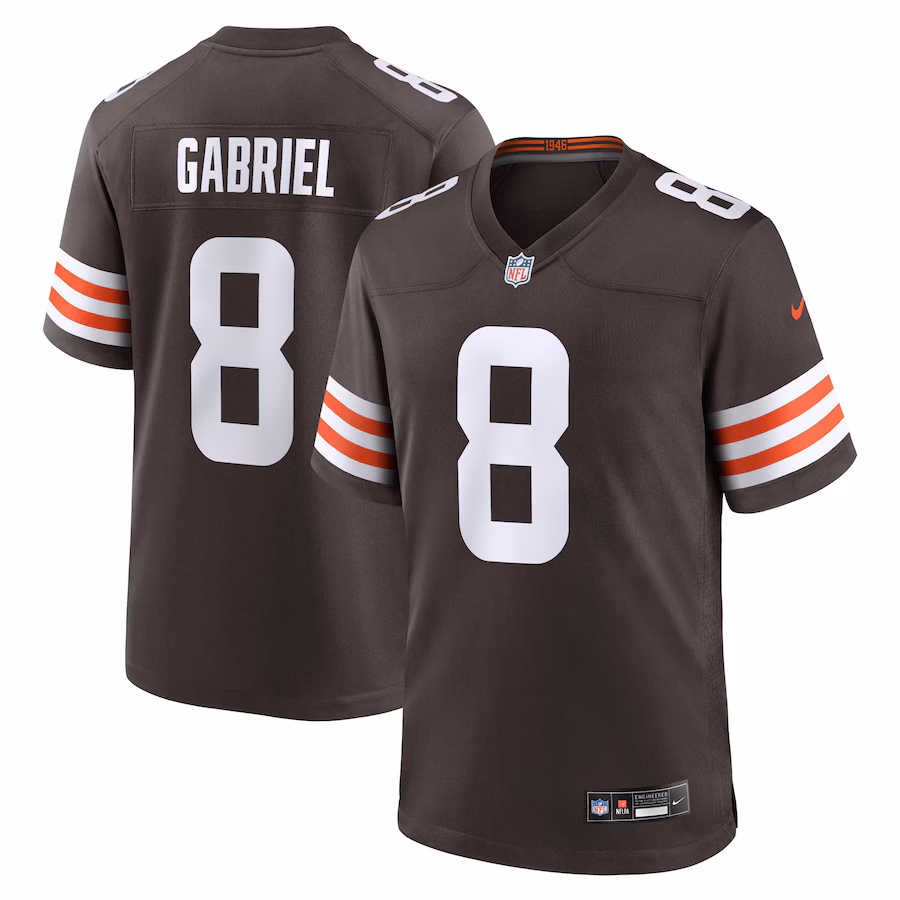 Men's Cleveland Browns Dillon Gabriel Nike Brown Team Game Jersey - U-jersey