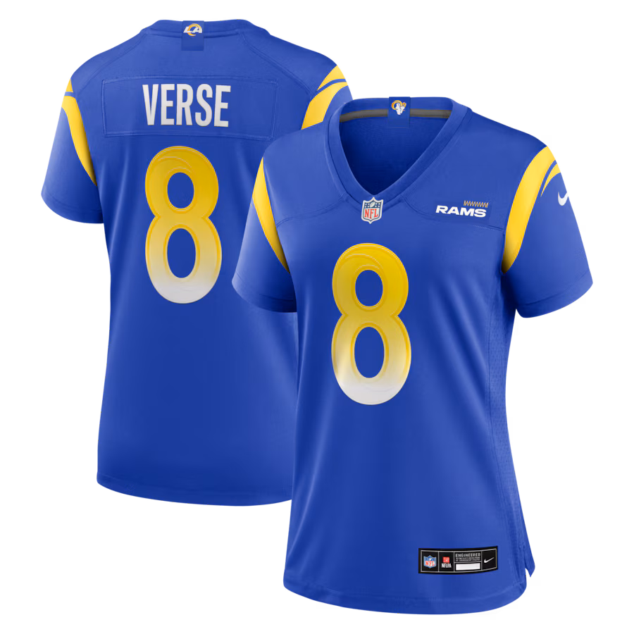 Women's Los Angeles Rams Jared Verse Nike Royal Team Game Jersey - U-jersey