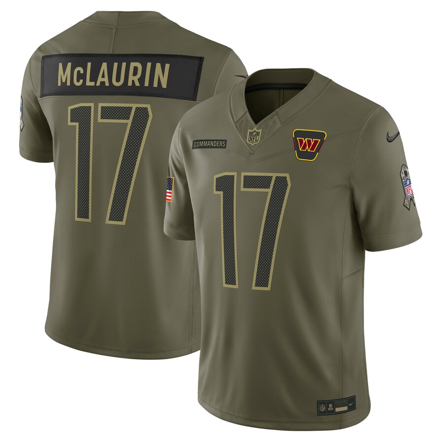 Men's Washington Commanders Terry McLaurin Nike Olive 2025 Salute to Service Limited Jersey - U-jersey