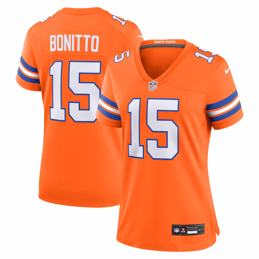 Women's Denver Broncos Nik Bonitto Nike Orange Alternate 2 Mile High Collection 1977 Throwback Game Jersey - U-jersey