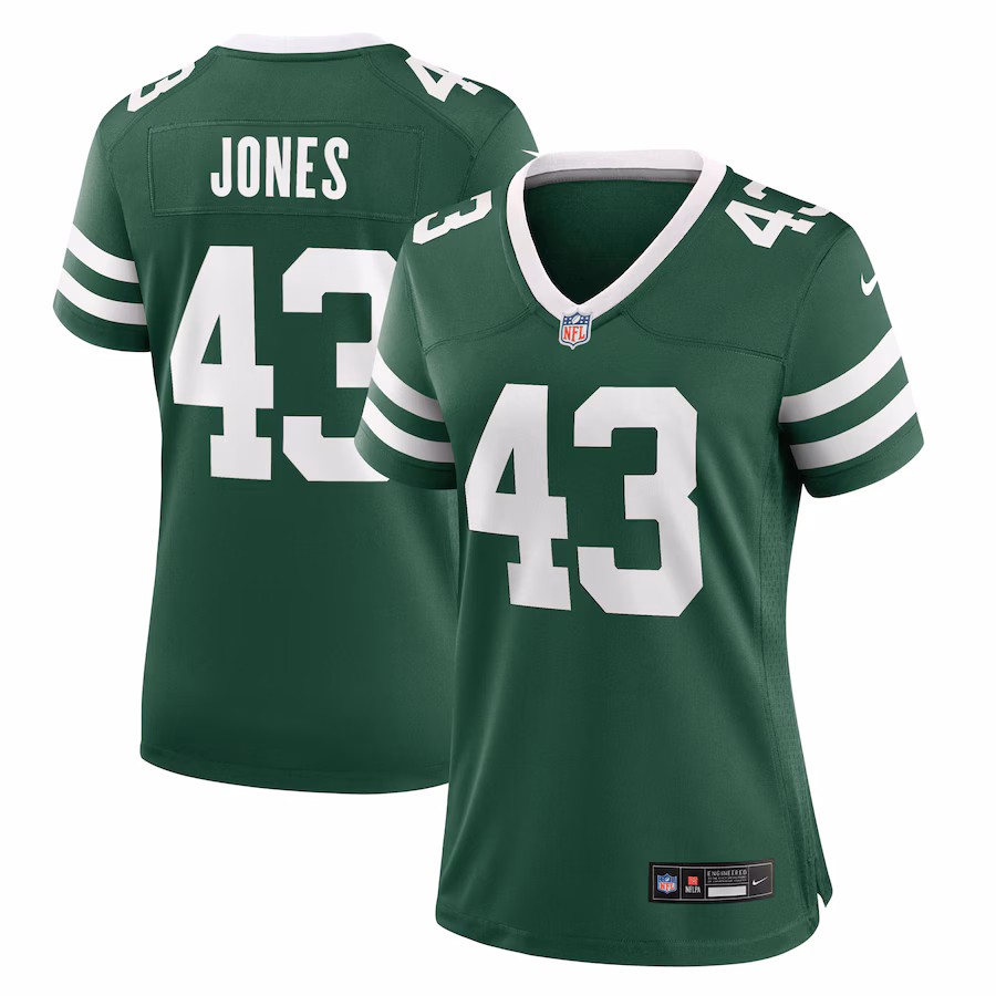 Women's New York Jets Cam Jones Nike Legacy Green Team Game Jersey - U-jersey
