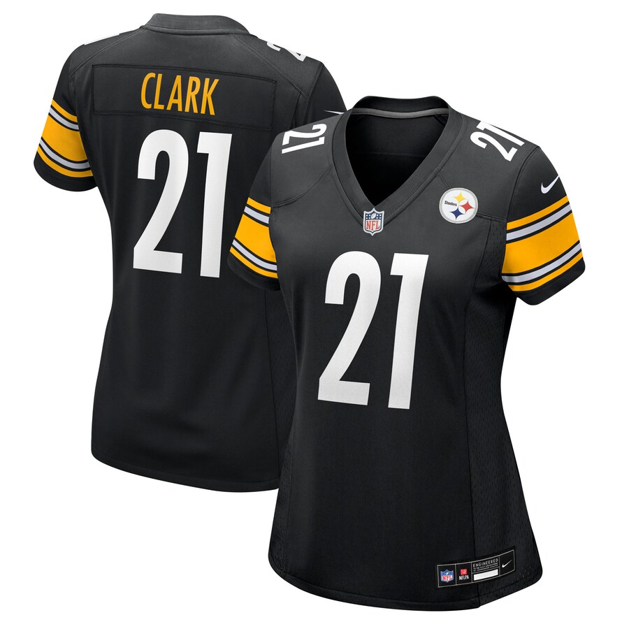 Women's Pittsburgh Steelers Chuck Clark Nike Black Team Game Jersey - U-jersey