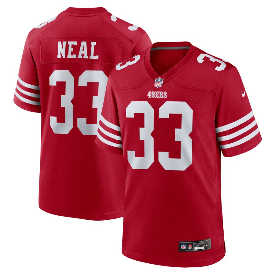 Men's San Francisco 49ers Siran Neal Nike Scarlet Team Game Jersey - U-jersey