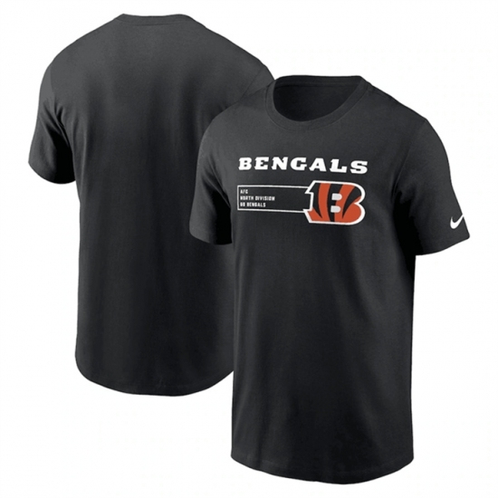 Men's Cincinnati Bengals Black Division Essential T Shirt - U-jersey