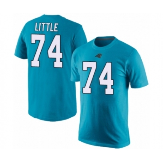 Football Men's Carolina Panthers #74 Greg Little Blue Rush Pride Name & Number T-Shirt - U-jersey