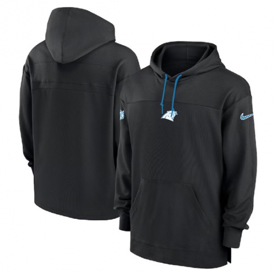 Men's Carolina Panthers Black Performance Pullover Hoodie - U-jersey