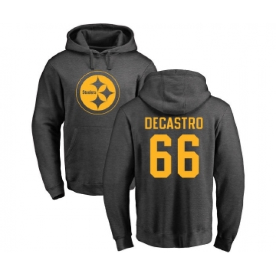 Football Pittsburgh Steelers #66 David DeCastro Ash One Color Pullover Hoodie - U-jersey