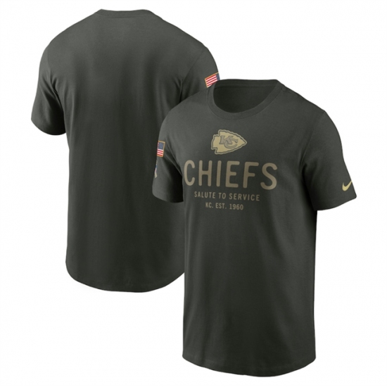 Men's Kansas City Chiefs Forest Green 2025 Salute to Service Sideline Primary Edge Dri-FIT T-Shirt - U-jersey