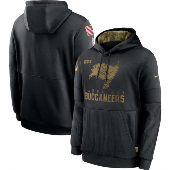 Men's NFL Tampa Bay Buccaneers 2020 Salute To Service Black Pullover Hoodie - U-jersey