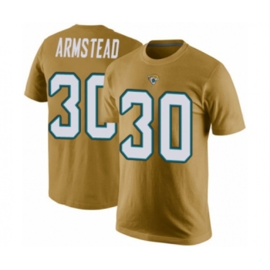Football Men's Jacksonville Jaguars #30 Ryquell Armstead Gold Rush Pride Name & Number T-Shirt - U-jersey