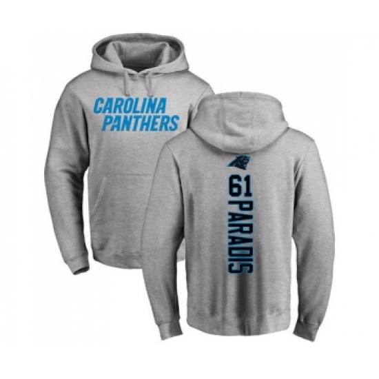 Football Carolina Panthers #61 Matt Paradis Ash Backer Pullover Hoodie - U-jersey