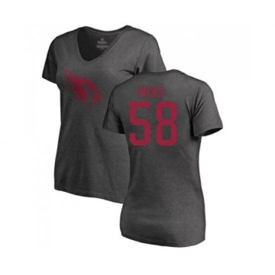 Football Women's Arizona Cardinals #58 Jordan Hicks Ash One Color T-Shirt - U-jersey