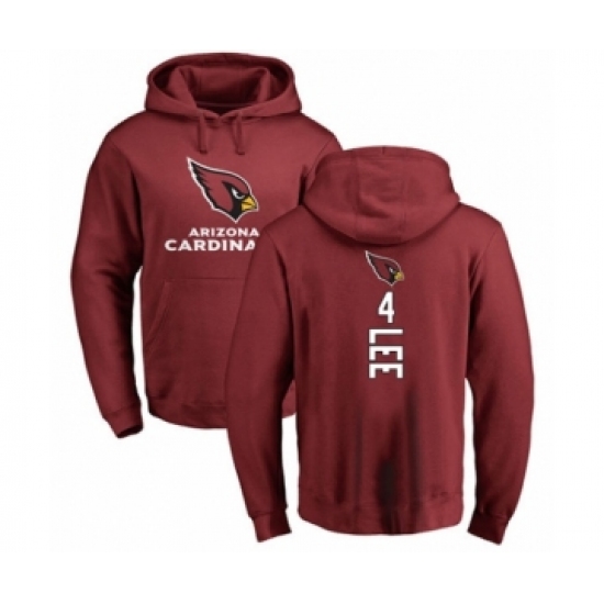Football Arizona Cardinals #4 Andy Lee Maroon Backer Pullover Hoodie - U-jersey