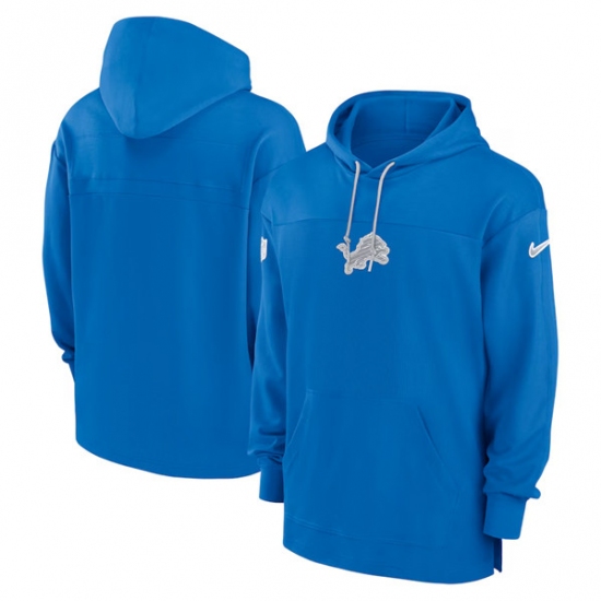 Men's Detroit Lions Blue Performance Pullover Hoodie - U-jersey
