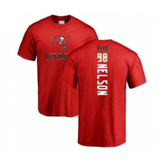 Football Tampa Bay Buccaneers #98 Anthony Nelson Red Backer T-Shirt - U-jersey