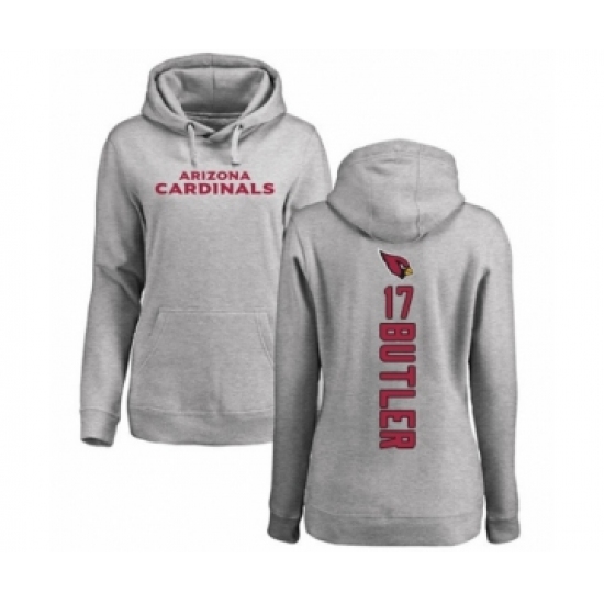 Football Women's Arizona Cardinals #17 Hakeem Butler Ash Backer Pullover Hoodie - U-jersey