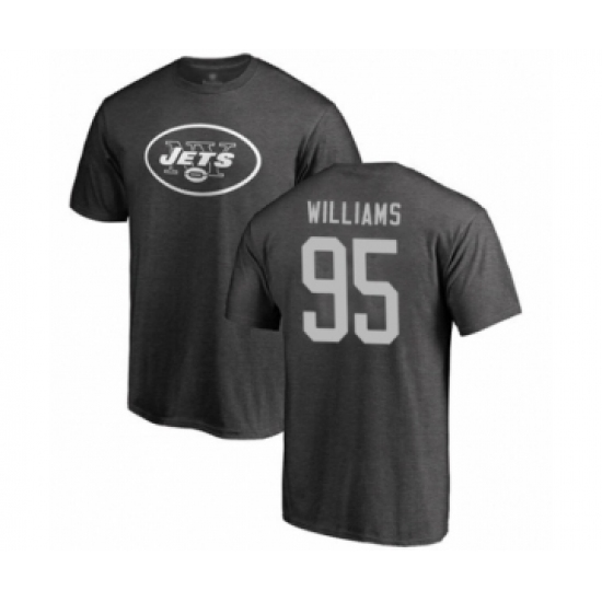 Football New York Jets #95 Quinnen Williams Ash One Color T-Shirt - U-jersey