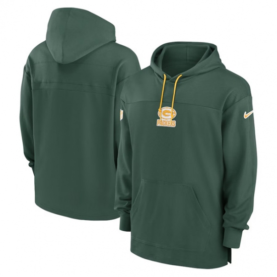 Men's Green Bay Packers Green Performance Pullover Hoodie - U-jersey