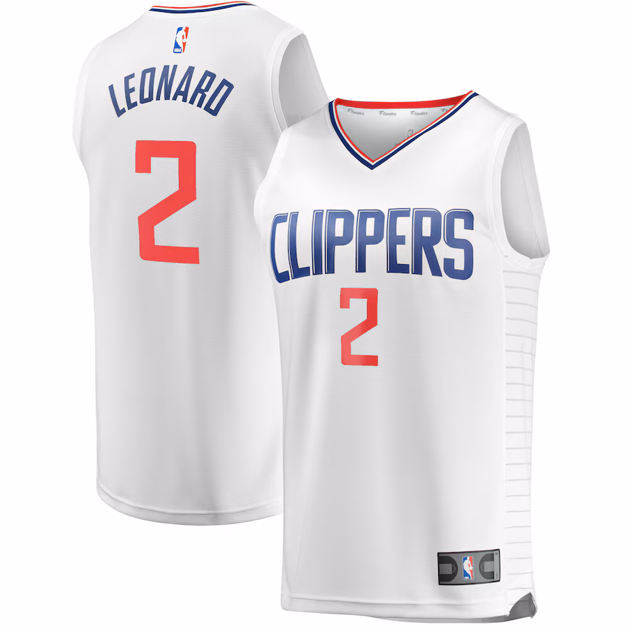 Men's LA Clippers Kawhi Leonard Fanatics White Fast Break Replica Jersey - Association Edition - U-jersey