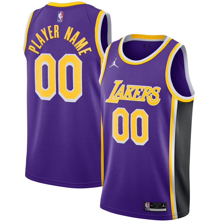 Men's Los Angeles Lakers Jordan Brand Purple Swingman Custom Jersey - Statement Edition - U-jersey