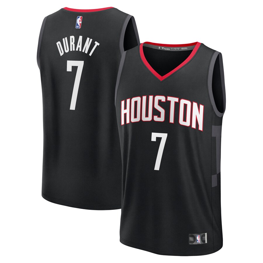 Men's Houston Rockets Kevin Durant Fanatics Black Fast Break Replica Player Jersey - Statement Edition - U-jersey