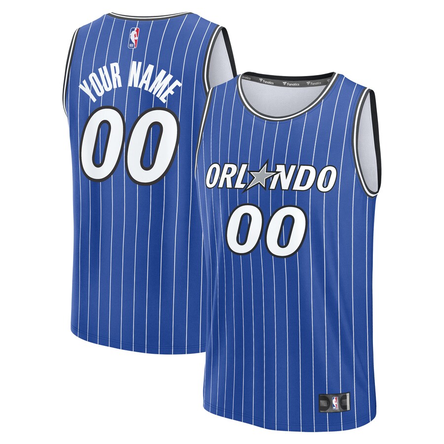 Men's Orlando Magic Fanatics Blue Fast Break Replica Custom Jersey - Icon Edition - U-jersey