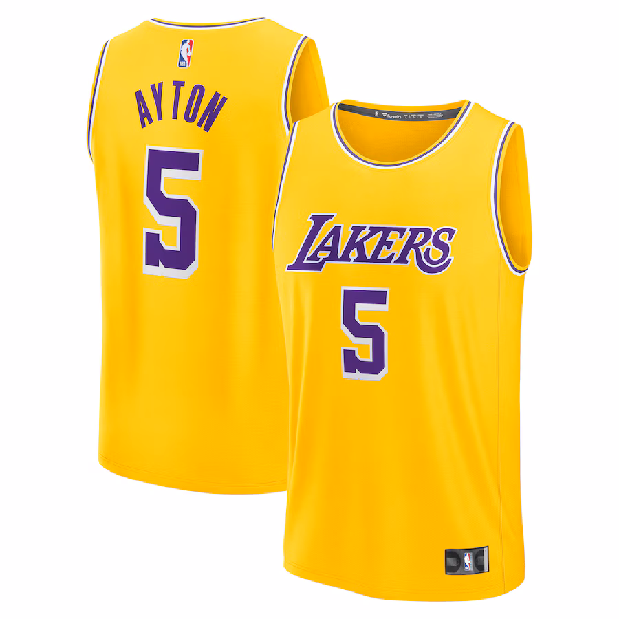 Youth Los Angeles Lakers Deandre Ayton Fanatics Gold Fast Break Replica Player Jersey - Icon Edition - U-jersey
