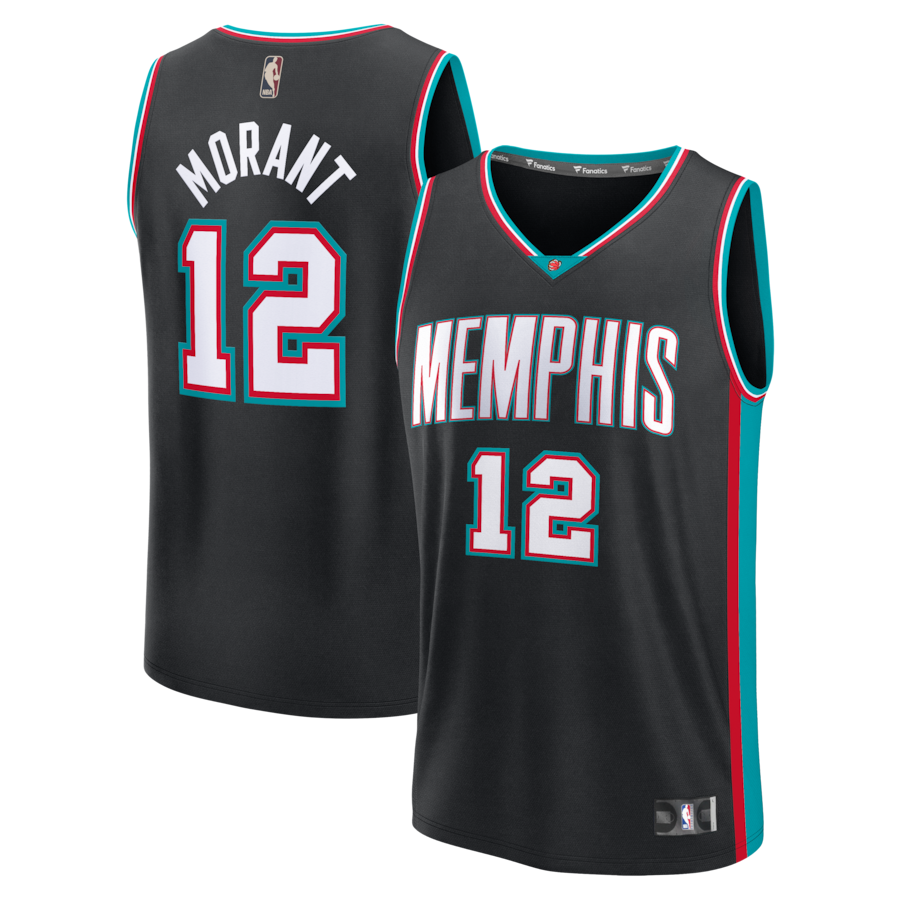 Men's Memphis Grizzlies Ja Morant Fanatics Black Fastbreak Jersey - Classic Edition - U-jersey