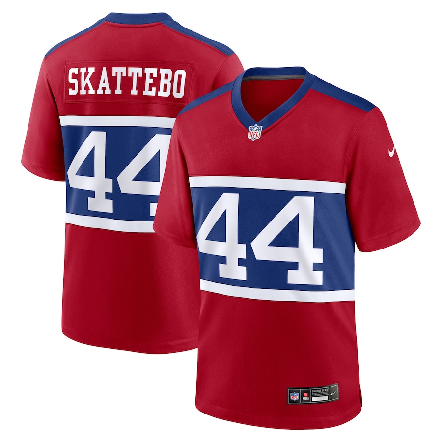 Men's New York Giants Cam Skattebo Nike Red Alternate Century Red Game Jersey - U-jersey
