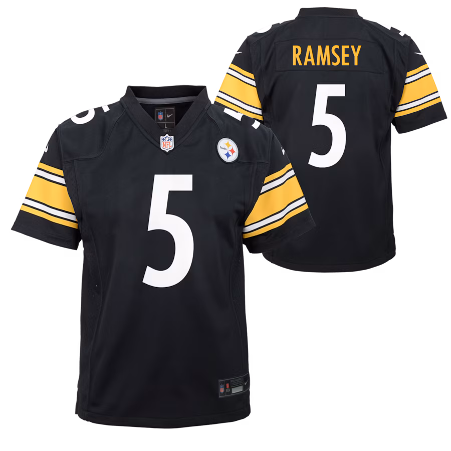 Youth Pittsburgh Steelers Jalen Ramsey Nike Black Team Game Jersey - U-jersey