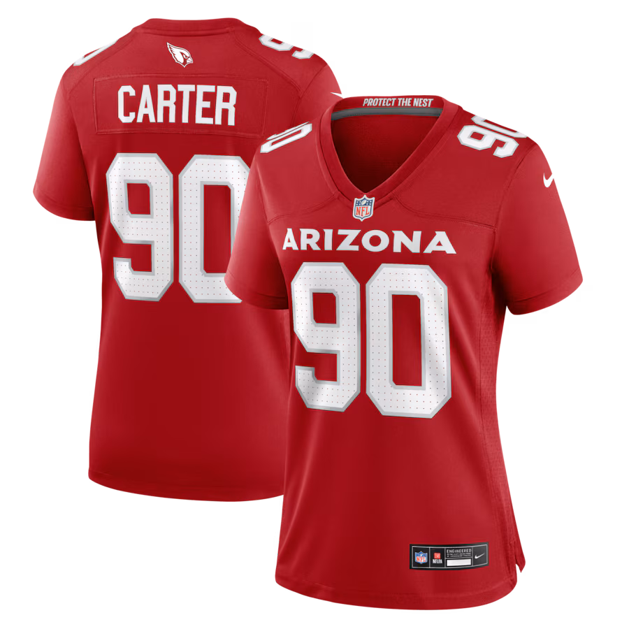 Women's Arizona Cardinals Zach Carter Nike Cardinal Team Game Jersey - U-jersey