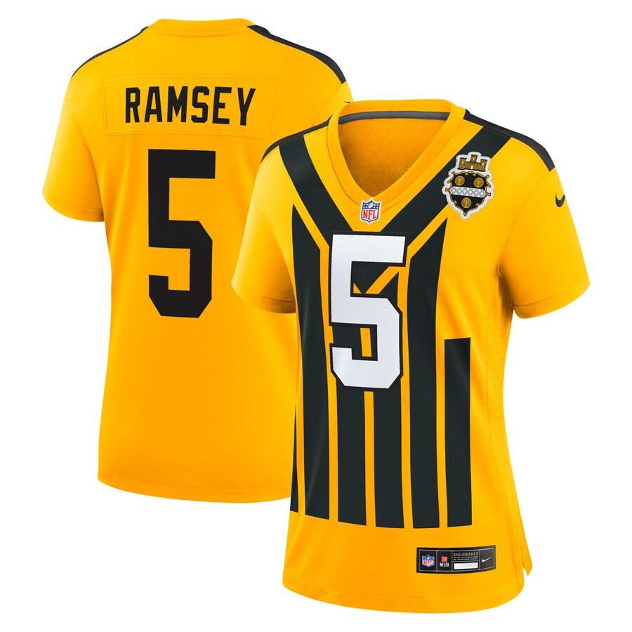 Women's Pittsburgh Steelers Jalen Ramsey Nike Gold Alternate 1933 Throwback Game Jersey - U-jersey