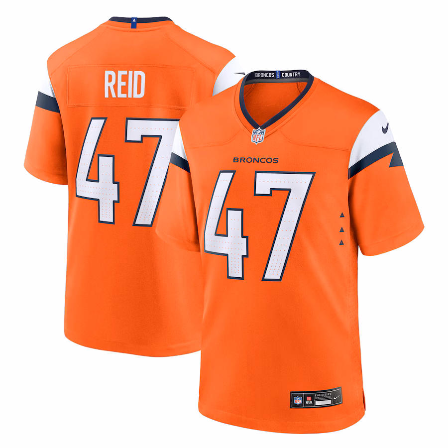 Men's Denver Broncos Karene Reid Nike Orange Team Game Jersey - U-jersey