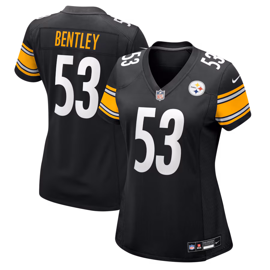 Women's Pittsburgh Steelers JaWhaun Bentley Nike Black Team Game Jersey - U-jersey