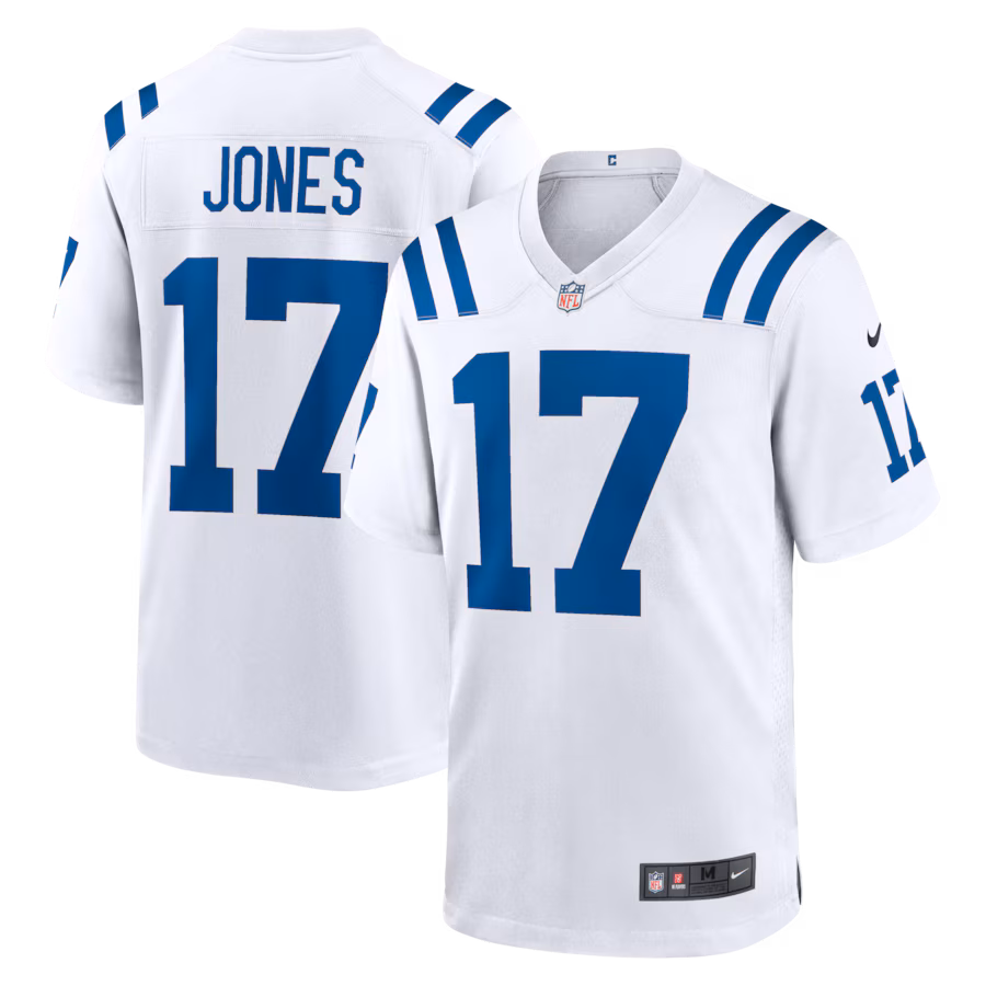 Men's Indianapolis Colts Daniel Jones Nike White Game Jersey - U-jersey