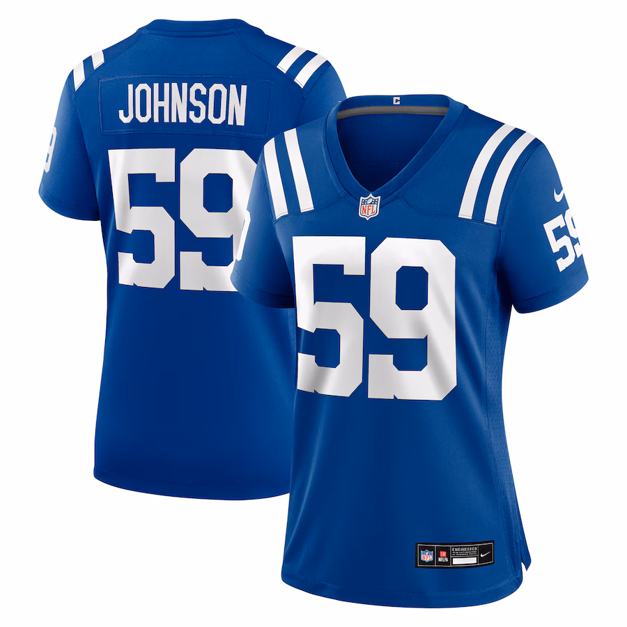 Women's Indianapolis Colts Buddy Johnson Nike Royal Team Game Jersey - U-jersey