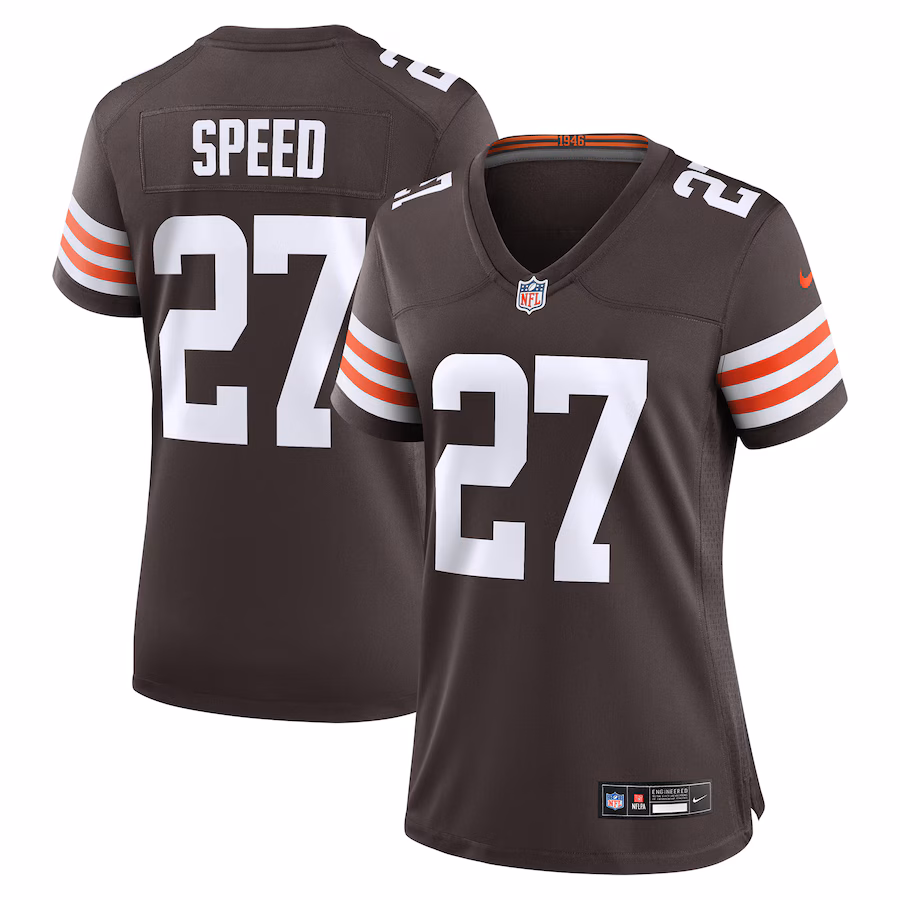 Women's Cleveland Browns Ameer Speed Nike Brown Team Game Jersey - U-jersey