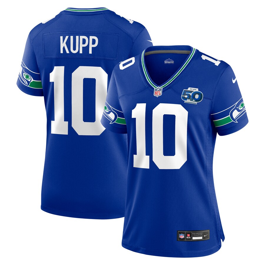 Women's Seattle Seahawks Cooper Kupp Nike Royal Alternate 2 50th Season Game Jersey - U-jersey