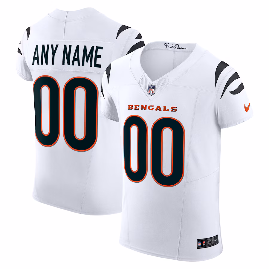 Men's Cincinnati Bengals Nike White Vapor F.U.S.E. Elite Custom Jersey - U-jersey